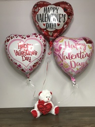 Valentines Bear and Balloons Flower Power, Florist Davenport FL